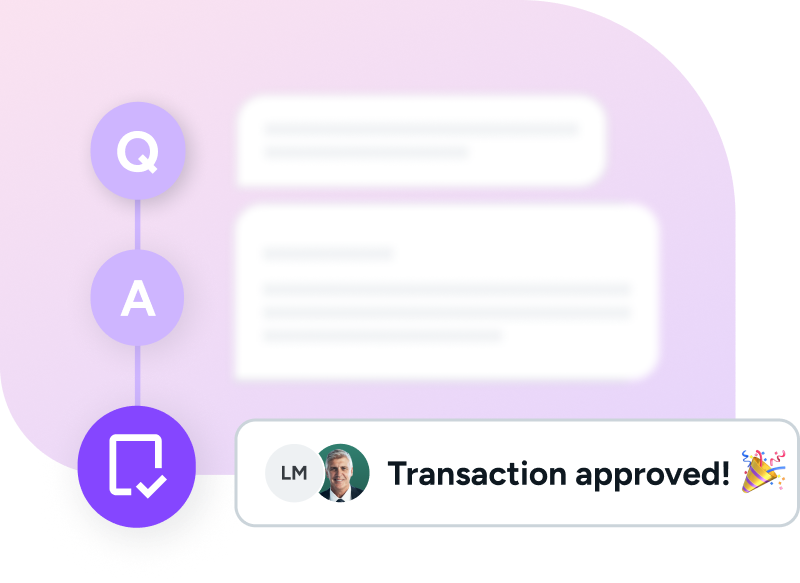 Transaction approval notification graphic.