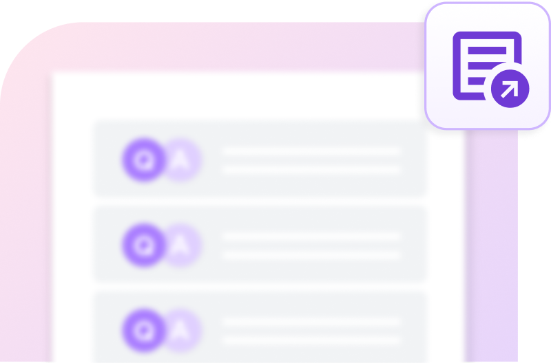 interface with document icons
