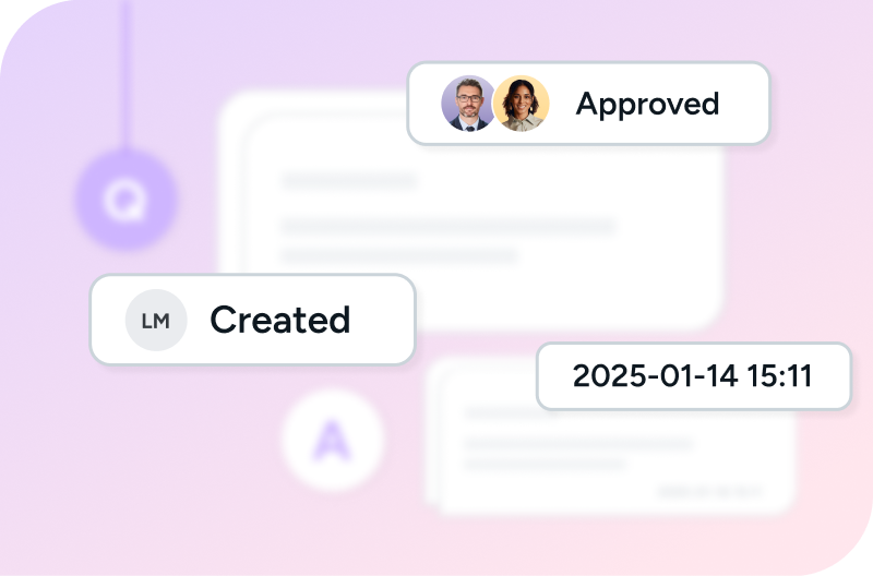 Message thread with approval notification.
