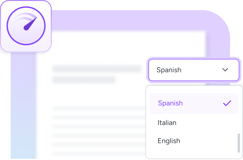 Language translation selection for documents