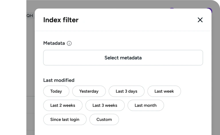 Filter modal updates