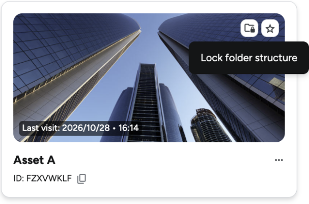 Folder structure lock icon asset tile